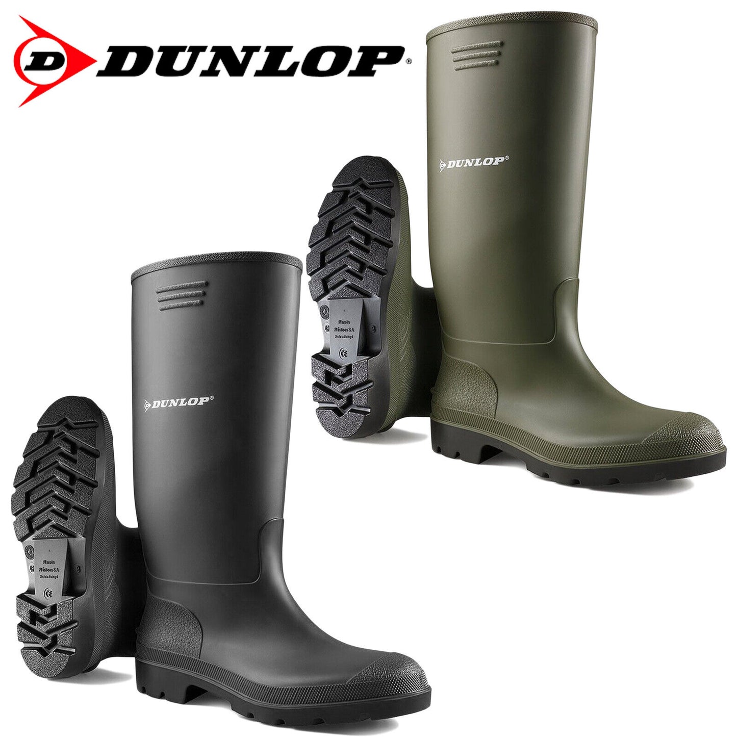 UNISEX DUNLOP WELLINGTONS BOOTS WELLIES FULLY WATERPROOF SNOW RAIN RUBBER SHOES Waterproof, Durable, All-Season