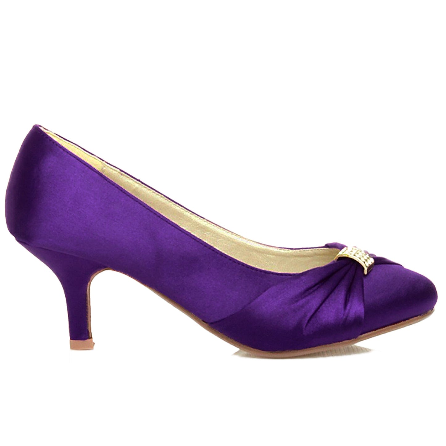WOMENS SHOES BRIDAL LADIES WEDDING BRIDESMAID STILETTO LOW KITTEN MID SATIN HEEL