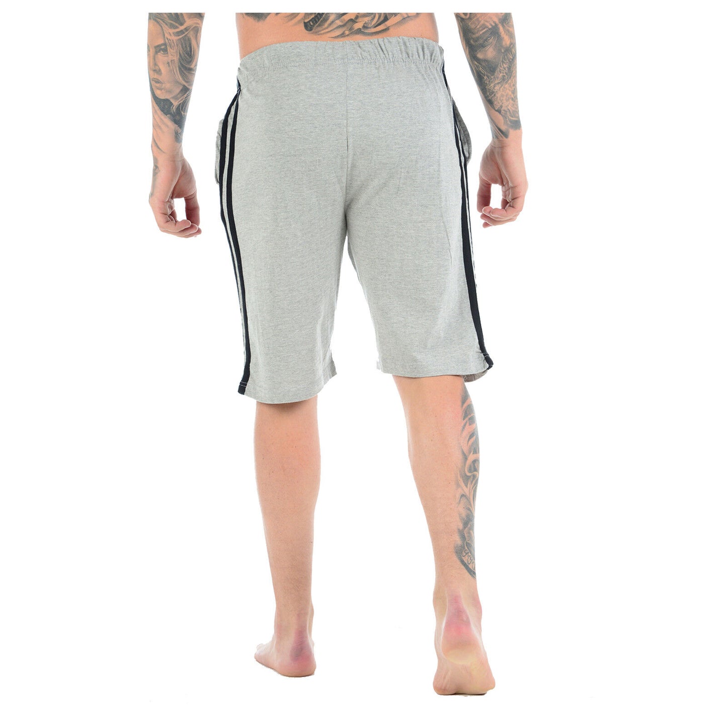 MENS CASUAL LOUNGE SHORTS POLY COTTON PJ BOTTOMS RELAXED FIT BREATHABLE SLEEPWEAR NIGHTWEAR PYJAMAS MULTI POCKETS