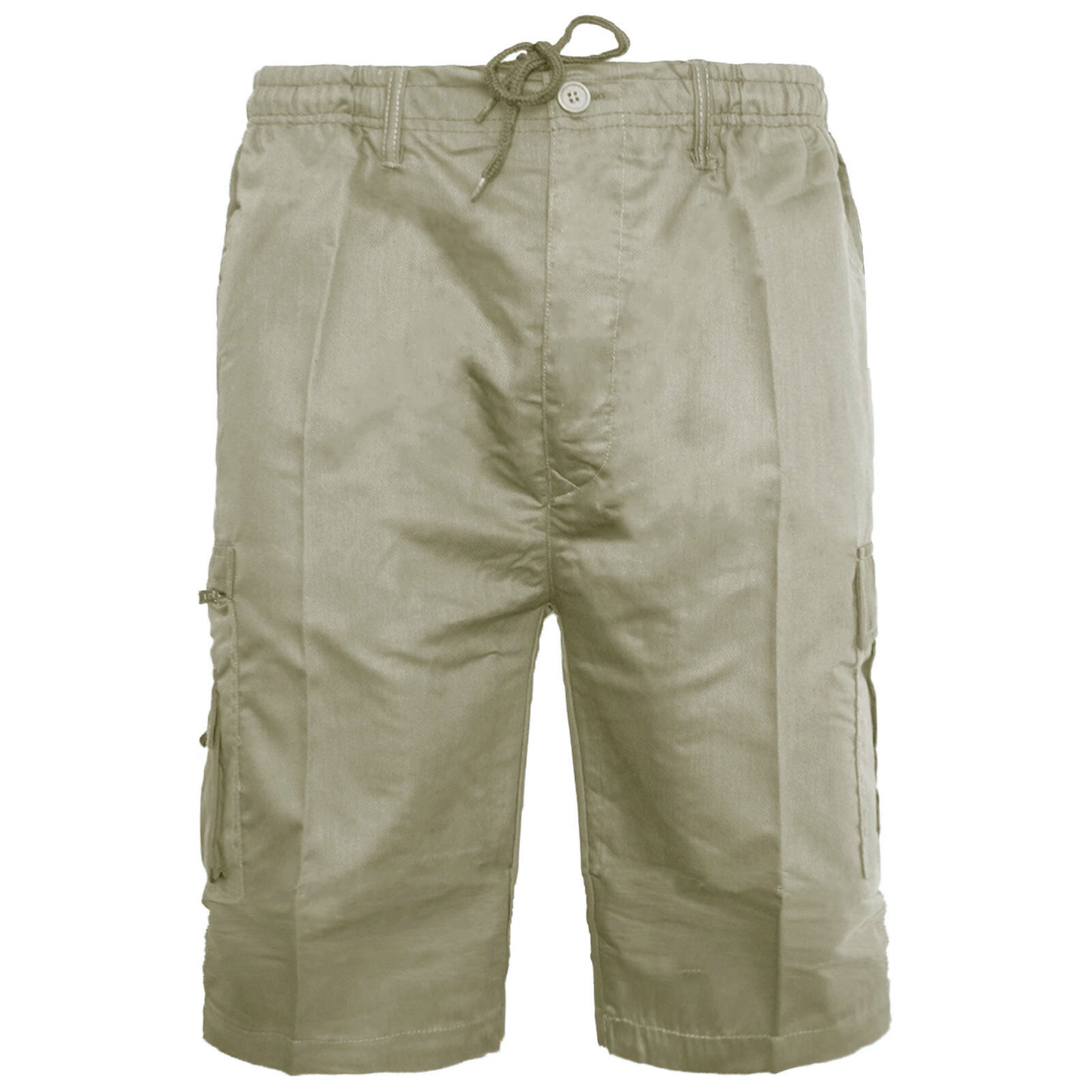 MENS PLAIN CARGO SHORTS QUICK DRY COMBAT CASUAL SUMMER BEACH WORKWEAR POLY COTTON MULTI POCKET LIGHTWEIGHT PANTS