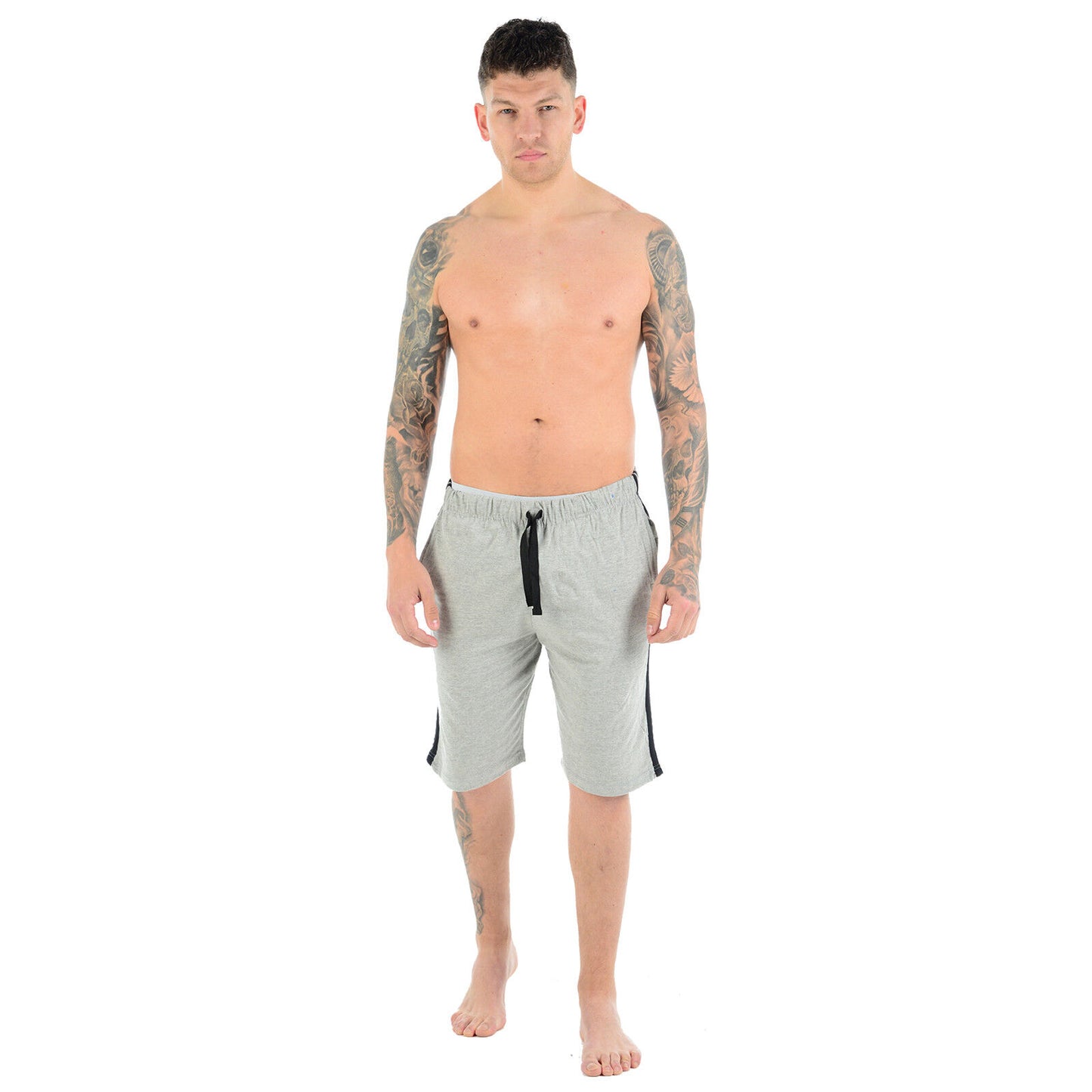 MENS CASUAL LOUNGE SHORTS POLY COTTON PJ BOTTOMS RELAXED FIT BREATHABLE SLEEPWEAR NIGHTWEAR PYJAMAS MULTI POCKETS