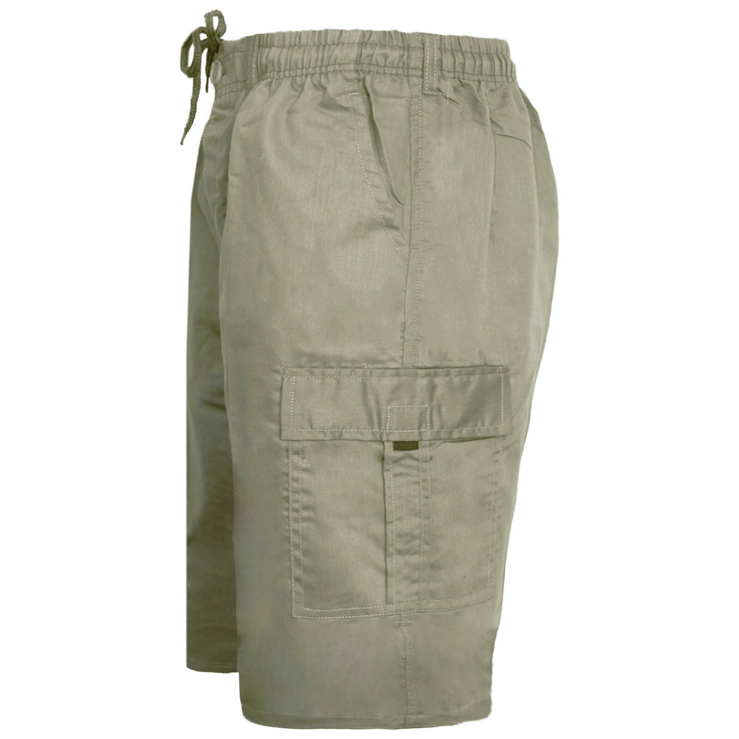 MENS PLAIN CARGO SHORTS QUICK DRY COMBAT CASUAL SUMMER BEACH WORKWEAR POLY COTTON MULTI POCKET LIGHTWEIGHT PANTS