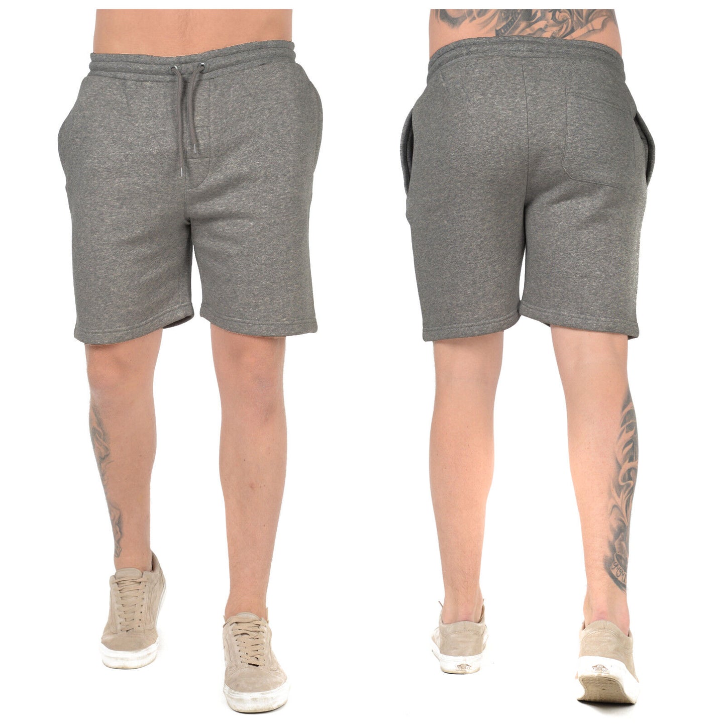 2 PACK MENS JOGGING SHORTS JERSEY FLEECE SWEAT BOTTOMS GYM RUNNING COMFY WORKOUT CASUAL SUMMER ACTIVEWEAR SHORTS
