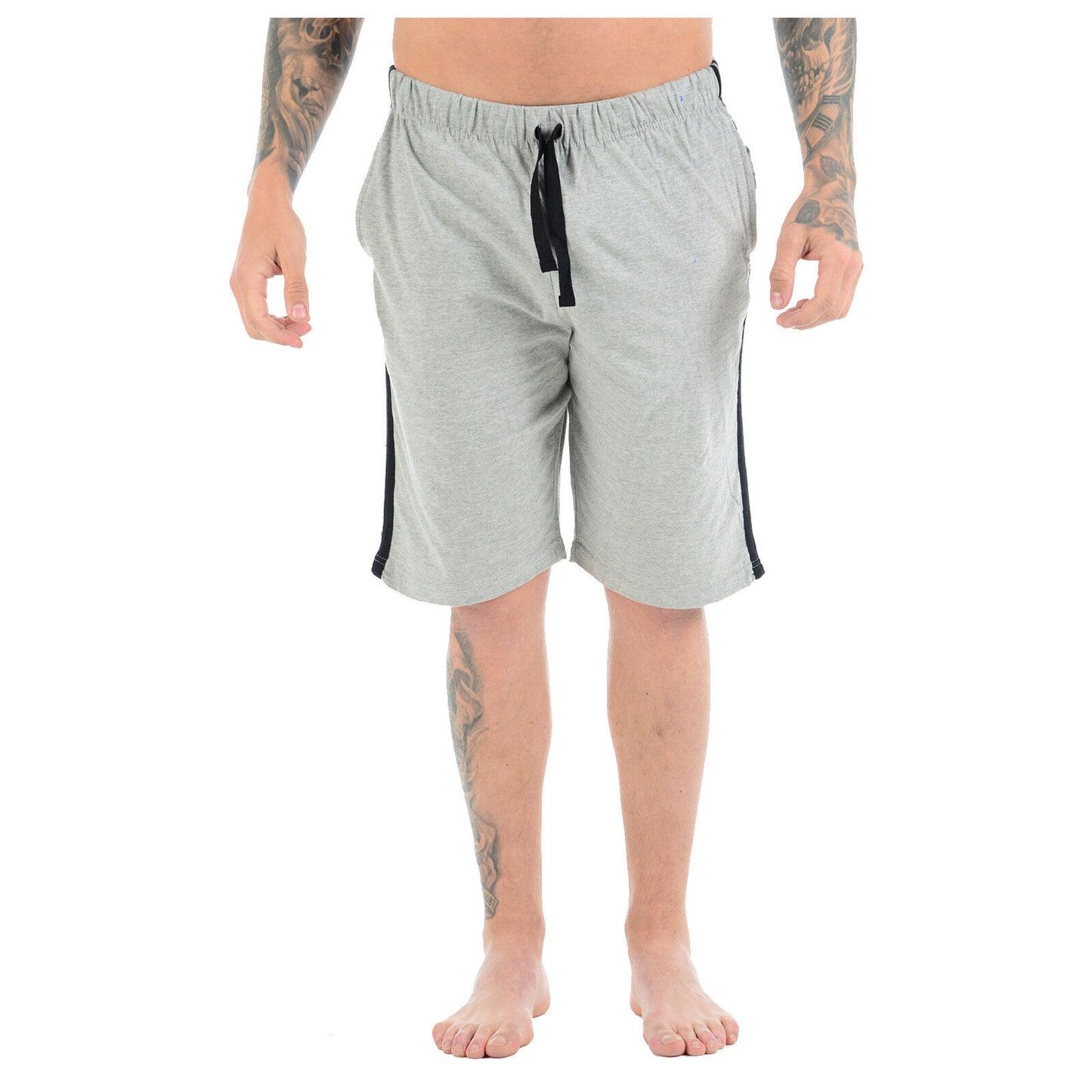 MENS CASUAL LOUNGE SHORTS POLY COTTON PJ BOTTOMS RELAXED FIT BREATHABLE SLEEPWEAR NIGHTWEAR PYJAMAS MULTI POCKETS