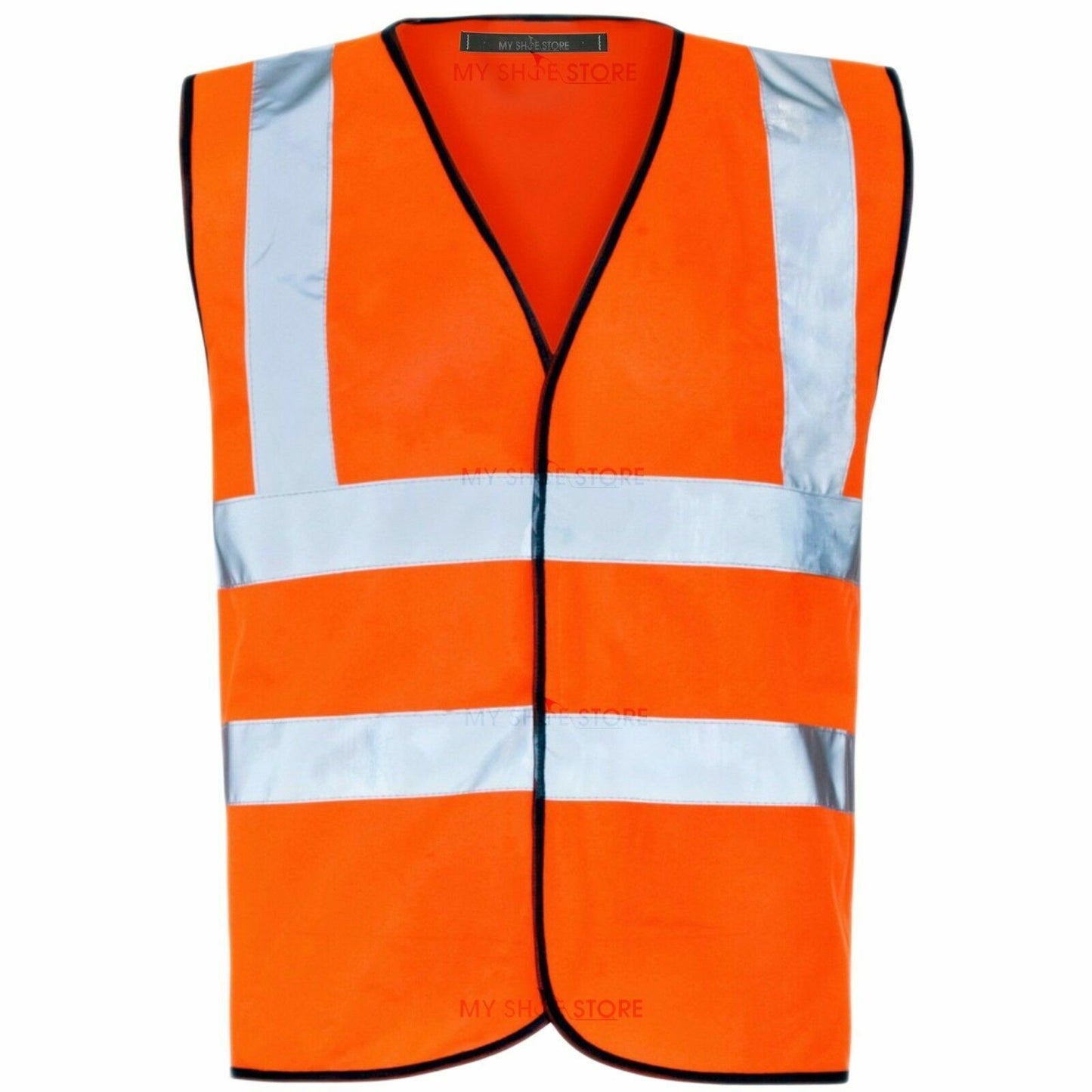 2 PACK HI VIS VEST SAFETY WAISTCOAT HIGH VISIBILITY WORKWEAR SECURITY CONTRACTOR REFLECTIVE JACKET LIGHTWEIGHT PPE SAFETY VESTS