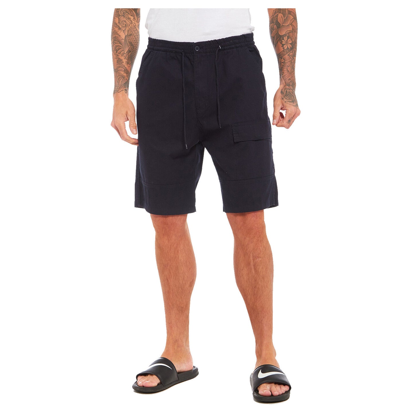 MENS CARGO SHORTS SUMMER CASUAL COMBAT WORK HALF PANTS POLY COTTON LIGHTWEIGHT BEACH SPORTS UTILITY POCKETS