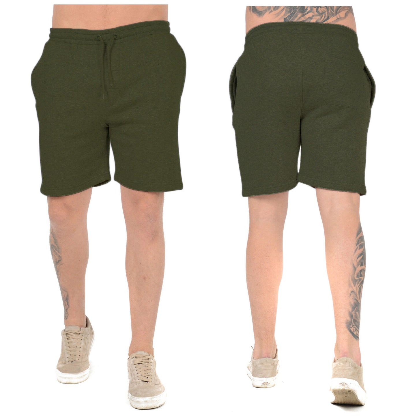 2 PACK MENS JOGGING SHORTS JERSEY FLEECE SWEAT BOTTOMS GYM RUNNING COMFY WORKOUT CASUAL SUMMER ACTIVEWEAR SHORTS