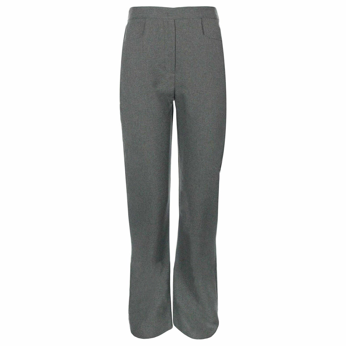 2x Girls Pull-Up School Trousers Half-Elasticated Waist Uniform Best Pull-On Pants