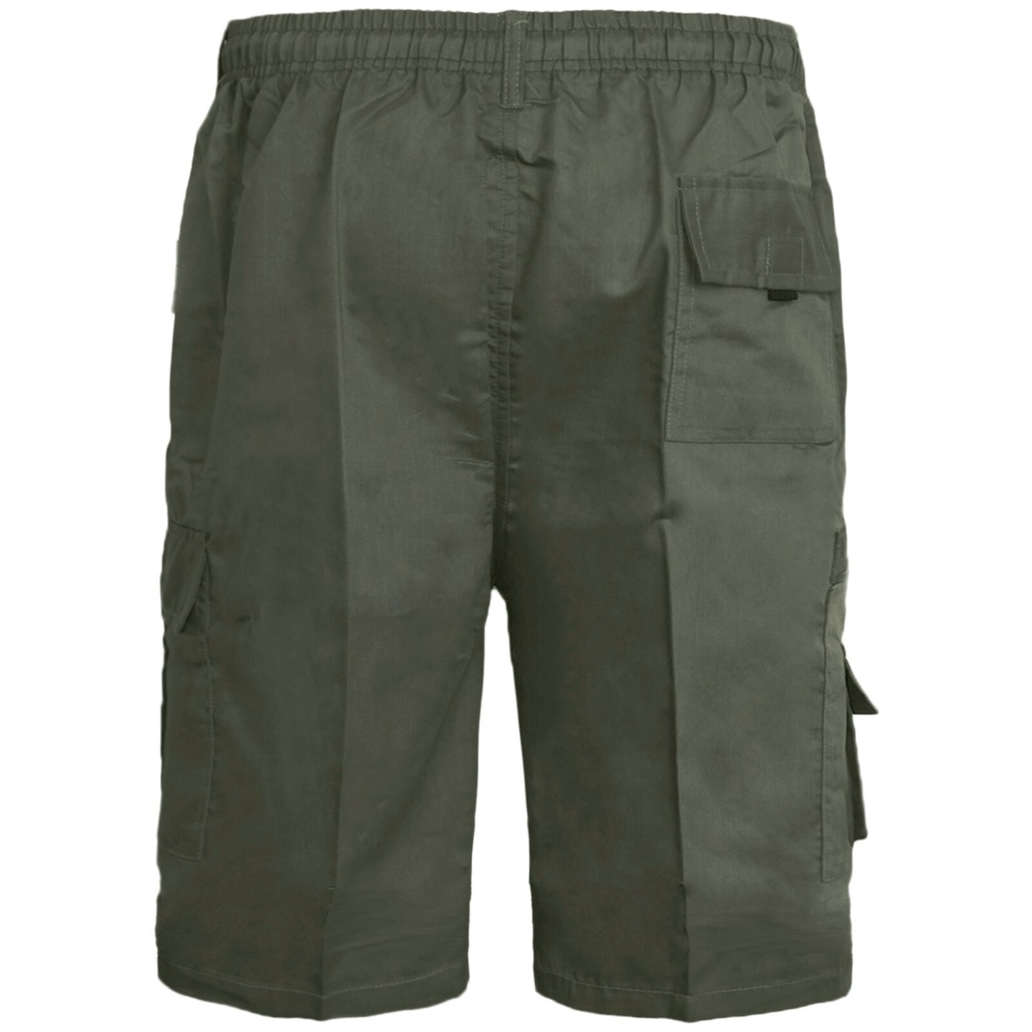 MENS PLAIN CARGO SHORTS QUICK DRY COMBAT CASUAL SUMMER BEACH WORKWEAR POLY COTTON MULTI POCKET LIGHTWEIGHT PANTS