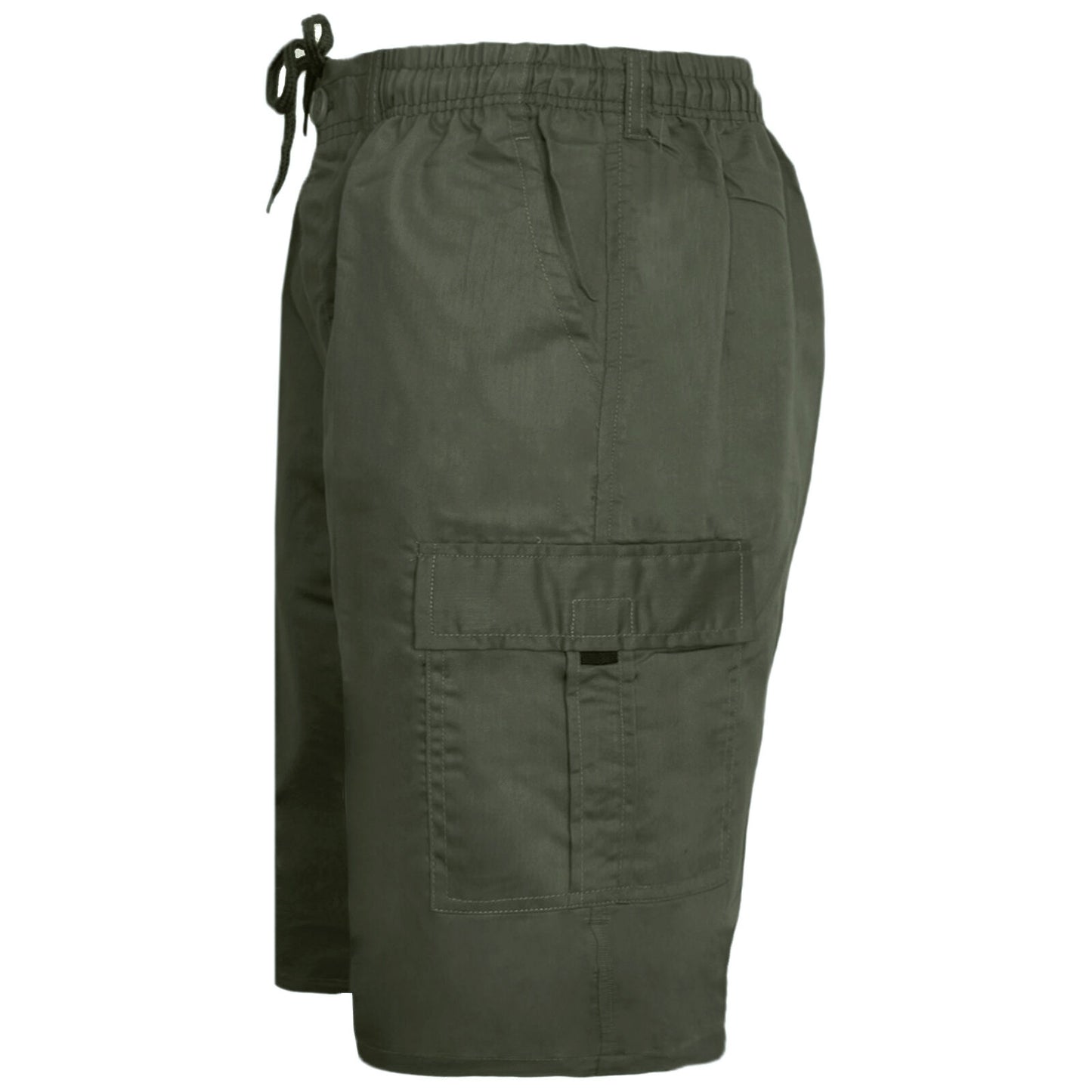 MENS PLAIN CARGO SHORTS QUICK DRY COMBAT CASUAL SUMMER BEACH WORKWEAR POLY COTTON MULTI POCKET LIGHTWEIGHT PANTS