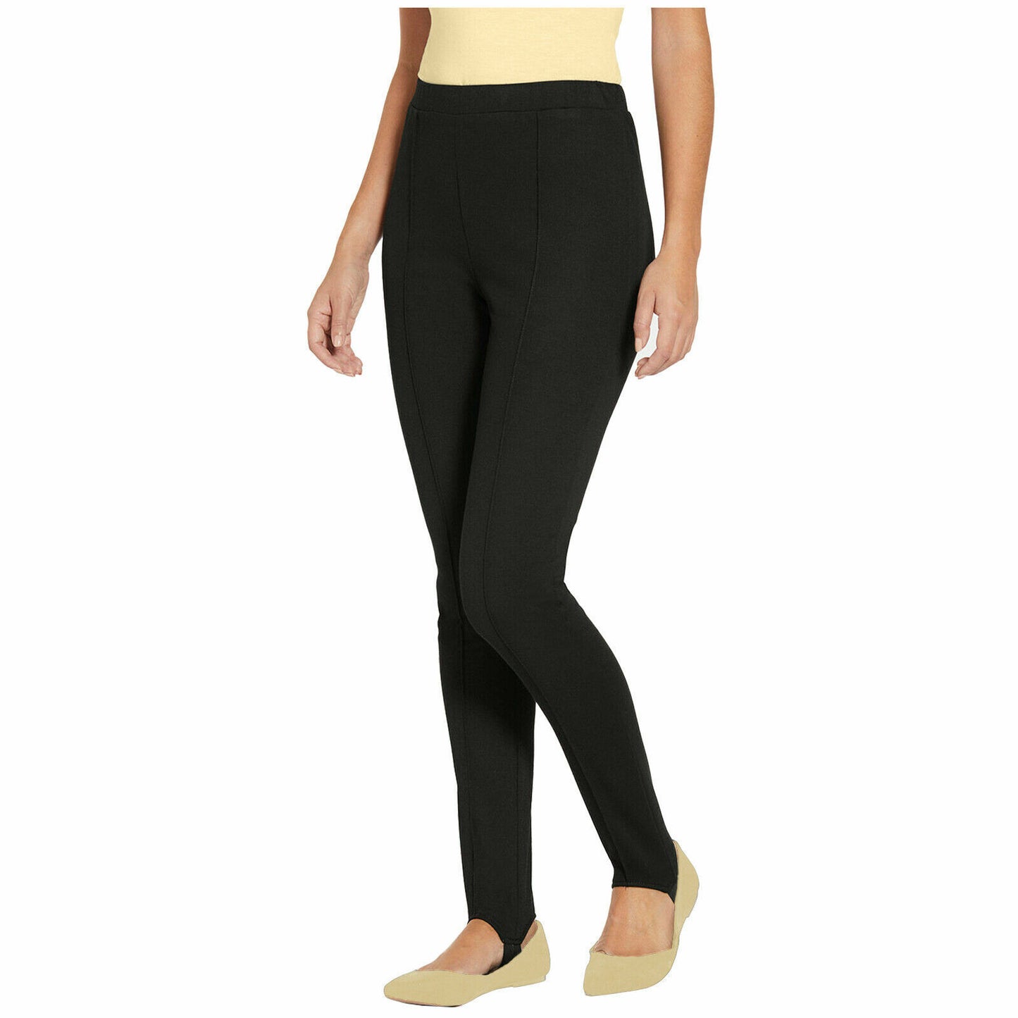LADIES SKI PANTS WOMENS PULL ON STIRRUP TROUSERS SOFT STRETCHY COMFY FIT LEGGING