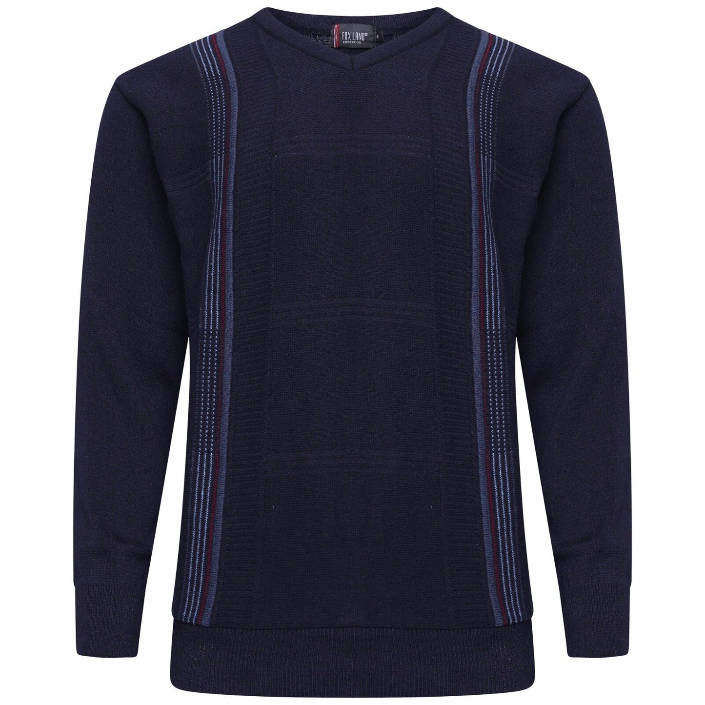MENS V NECK STRIPE JUMPER LONG SLEEVE KNITWEAR SWEATER PULLOVER SOFT KNITTED TOP