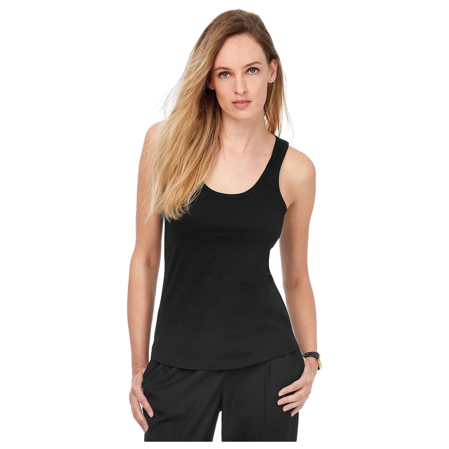 Ladies Vest Women Tank Top Sleeveless Casual 100% Cotton Plain Comfort Girls Top