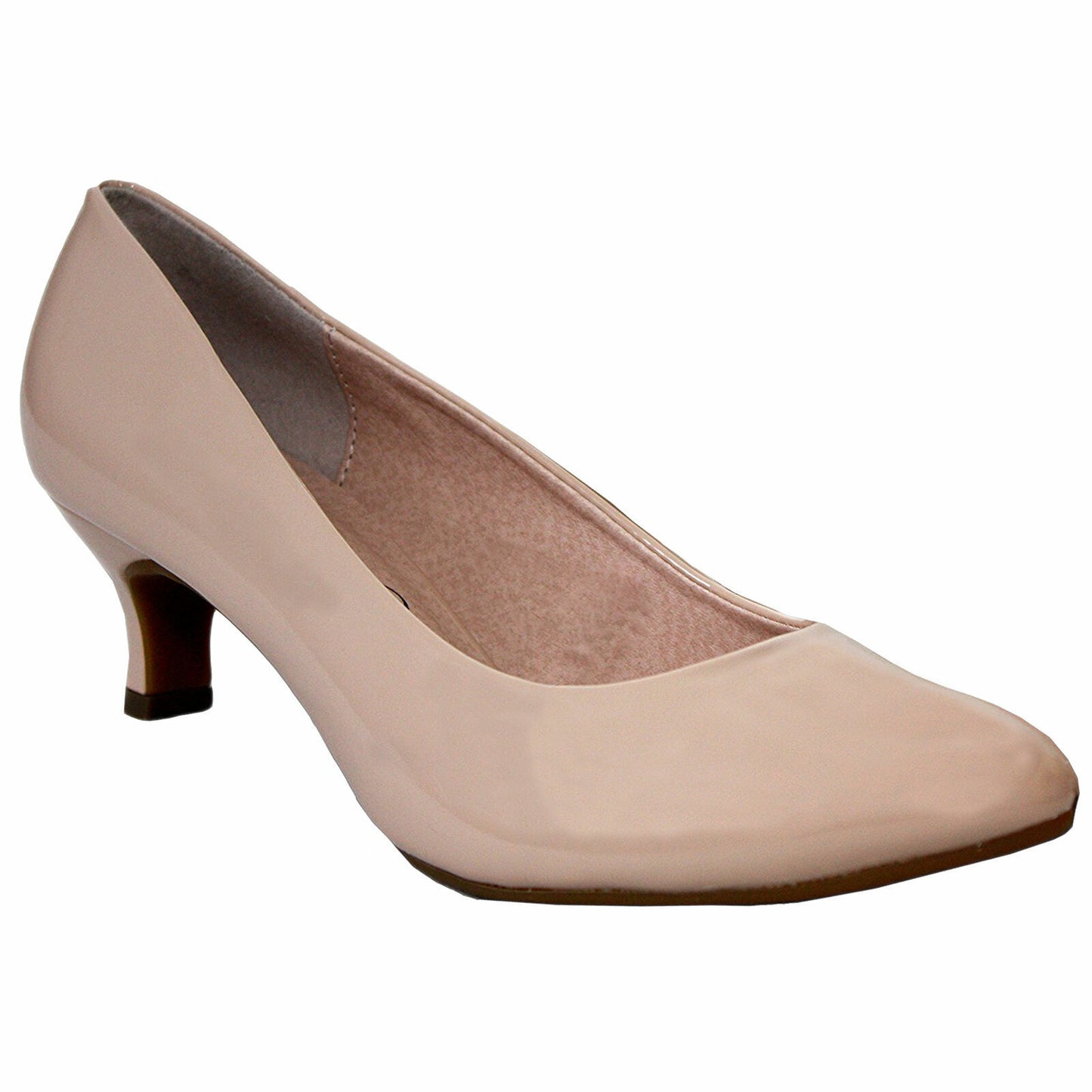 COMFORT PLUS LADIES KITTEN PERFECT HEEL WOMENS CASUAL FORMAL WIDE FITTING LOW COURT SHOE
