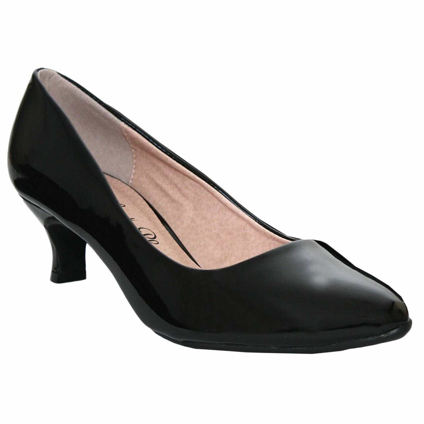 COMFORT PLUS LADIES KITTEN PERFECT HEEL WOMENS CASUAL FORMAL WIDE FITTING LOW COURT SHOE