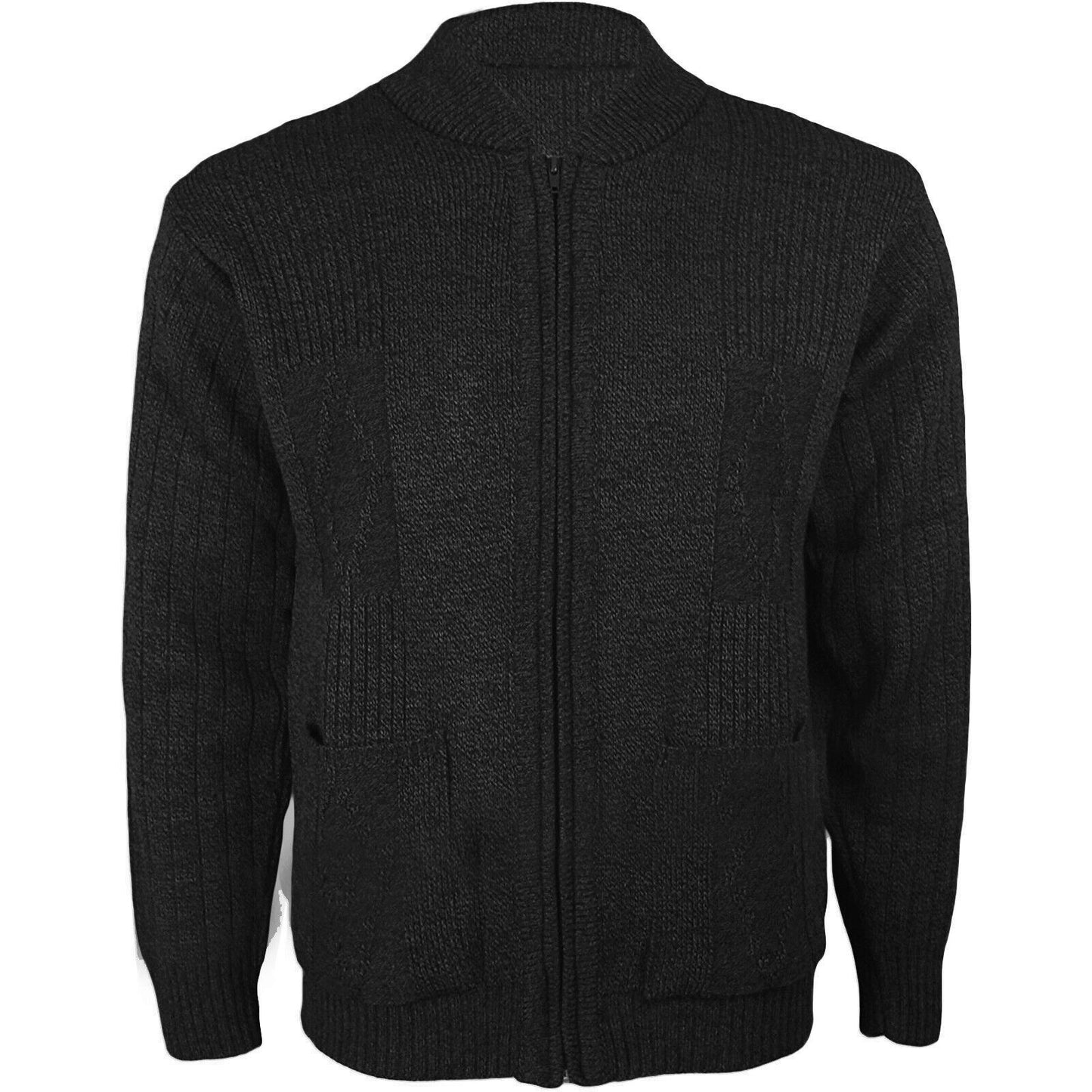 MENS CLASSIC CARDIGAN DESIGN ZIP THICK WARM SWEATER JUMPERS WINTER JUMPER