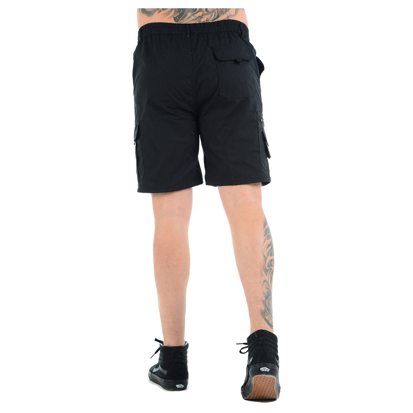 MENS PLAIN CARGO SHORTS QUICK DRY COMBAT CASUAL SUMMER BEACH WORKWEAR POLY COTTON MULTI POCKET LIGHTWEIGHT PANTS