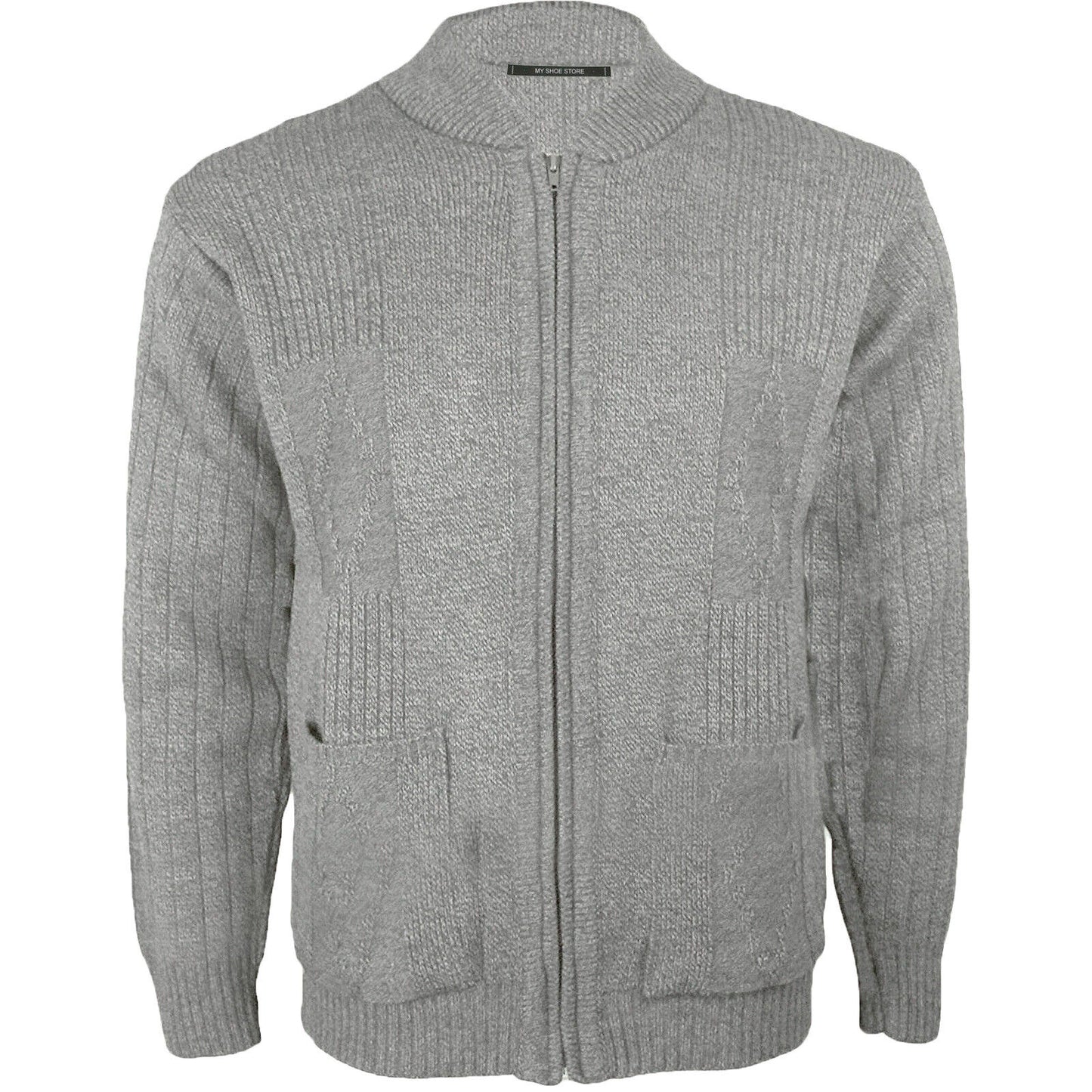 MENS CLASSIC CARDIGAN DESIGN ZIP THICK WARM SWEATER JUMPERS WINTER JUMPER