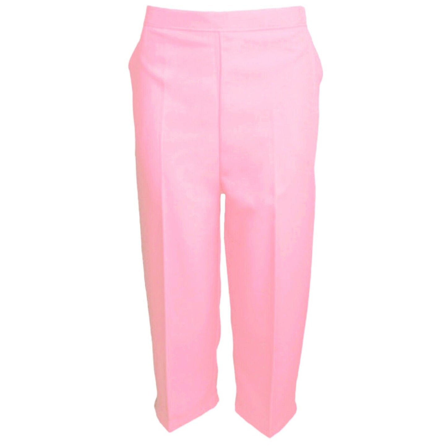 WOMENS 3/4 CAPRI TROUSERS SUMMER LIGHTWEIGHT CROPPED PANTS UK 10–24