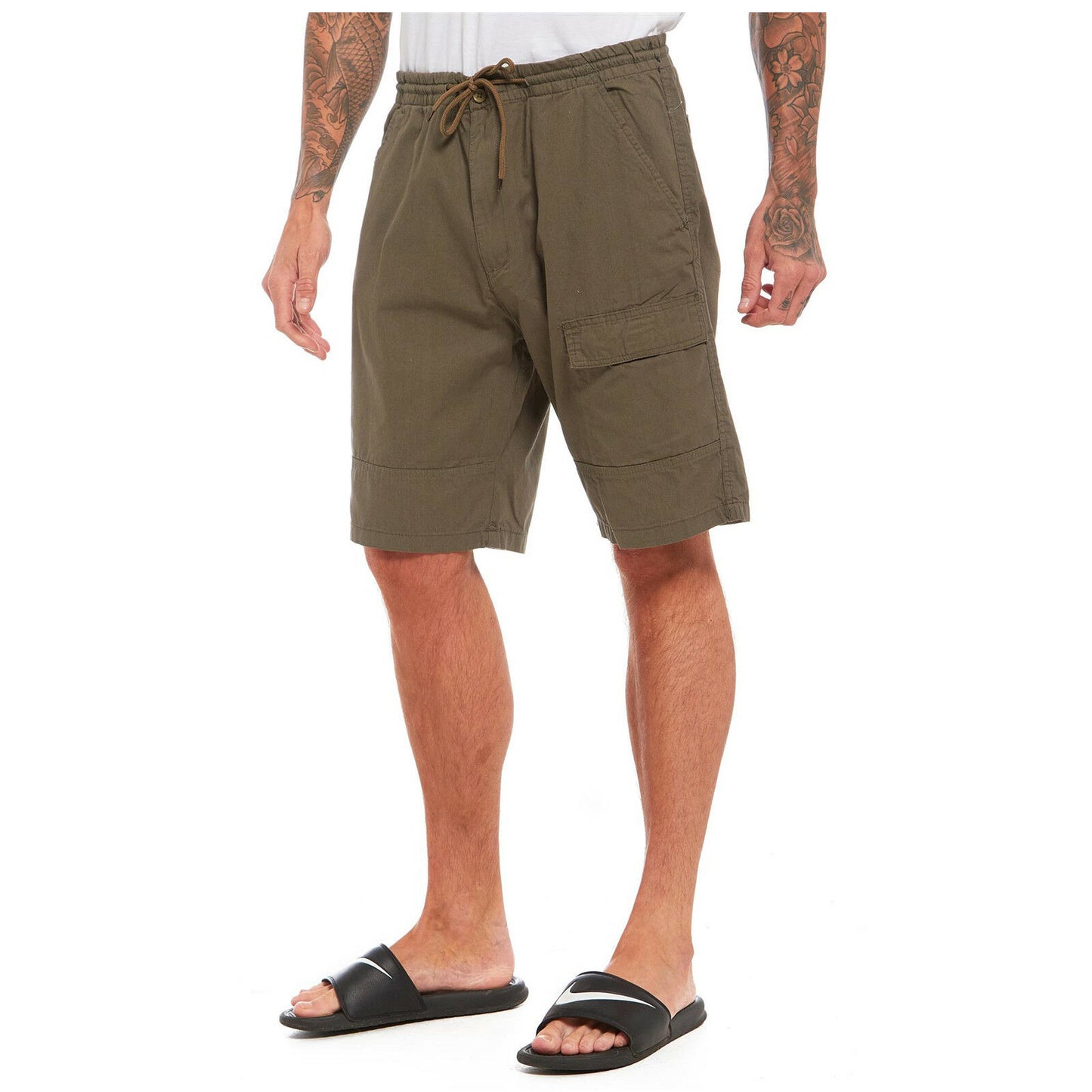 MENS CARGO SHORTS SUMMER CASUAL COMBAT WORK HALF PANTS POLY COTTON LIGHTWEIGHT BEACH SPORTS UTILITY POCKETS