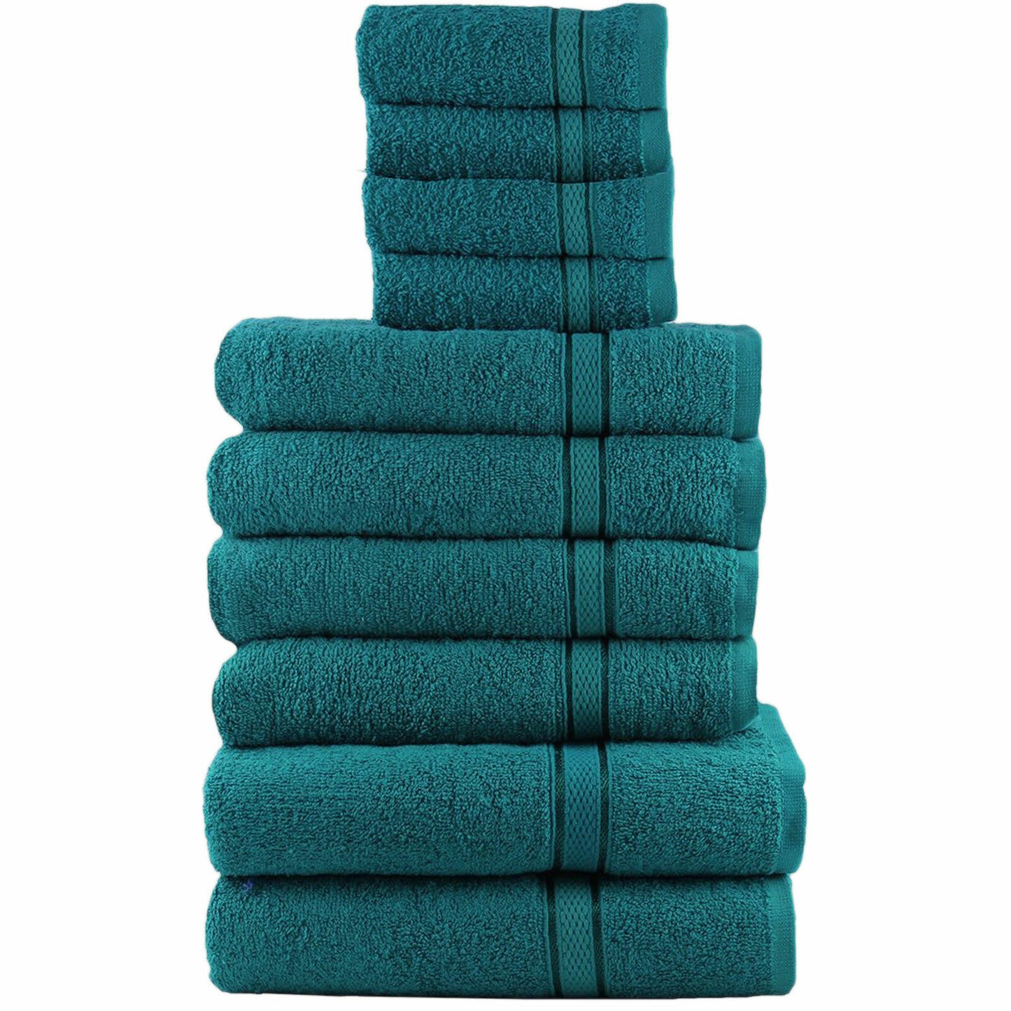 10 Piece Towel Luxury Soft Bale Set 100% Egyptian Cotton Face Hand Bath Bathroom Towels
