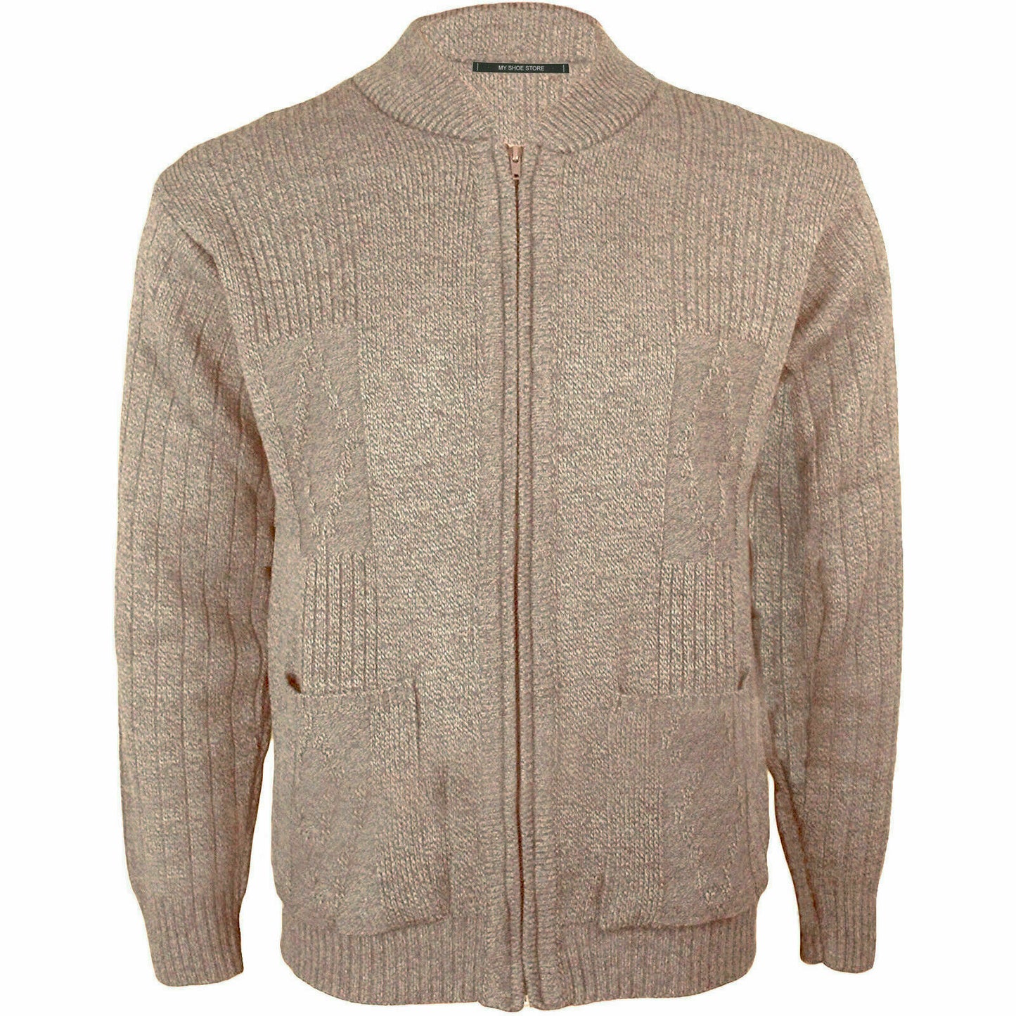 MENS CLASSIC CARDIGAN DESIGN ZIP THICK WARM SWEATER JUMPERS WINTER JUMPER