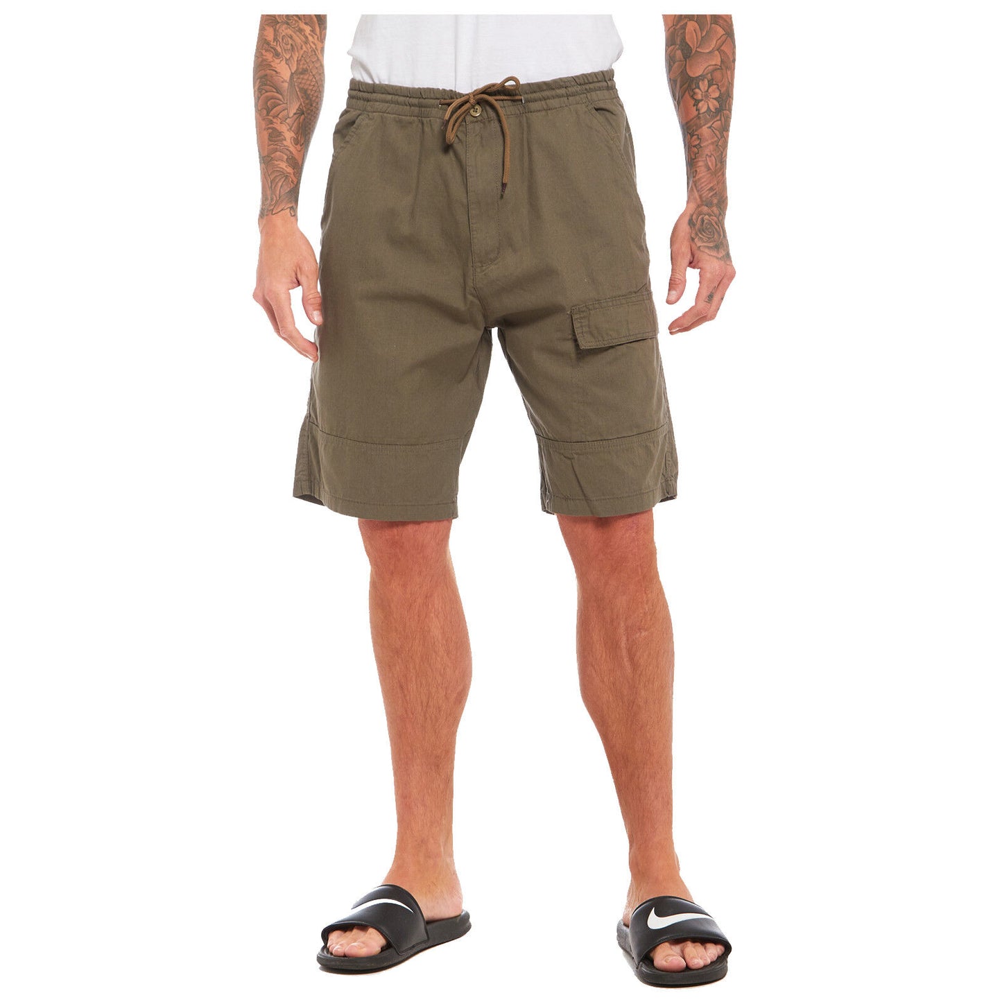 MENS CARGO SHORTS SUMMER CASUAL COMBAT WORK HALF PANTS POLY COTTON LIGHTWEIGHT BEACH SPORTS UTILITY POCKETS