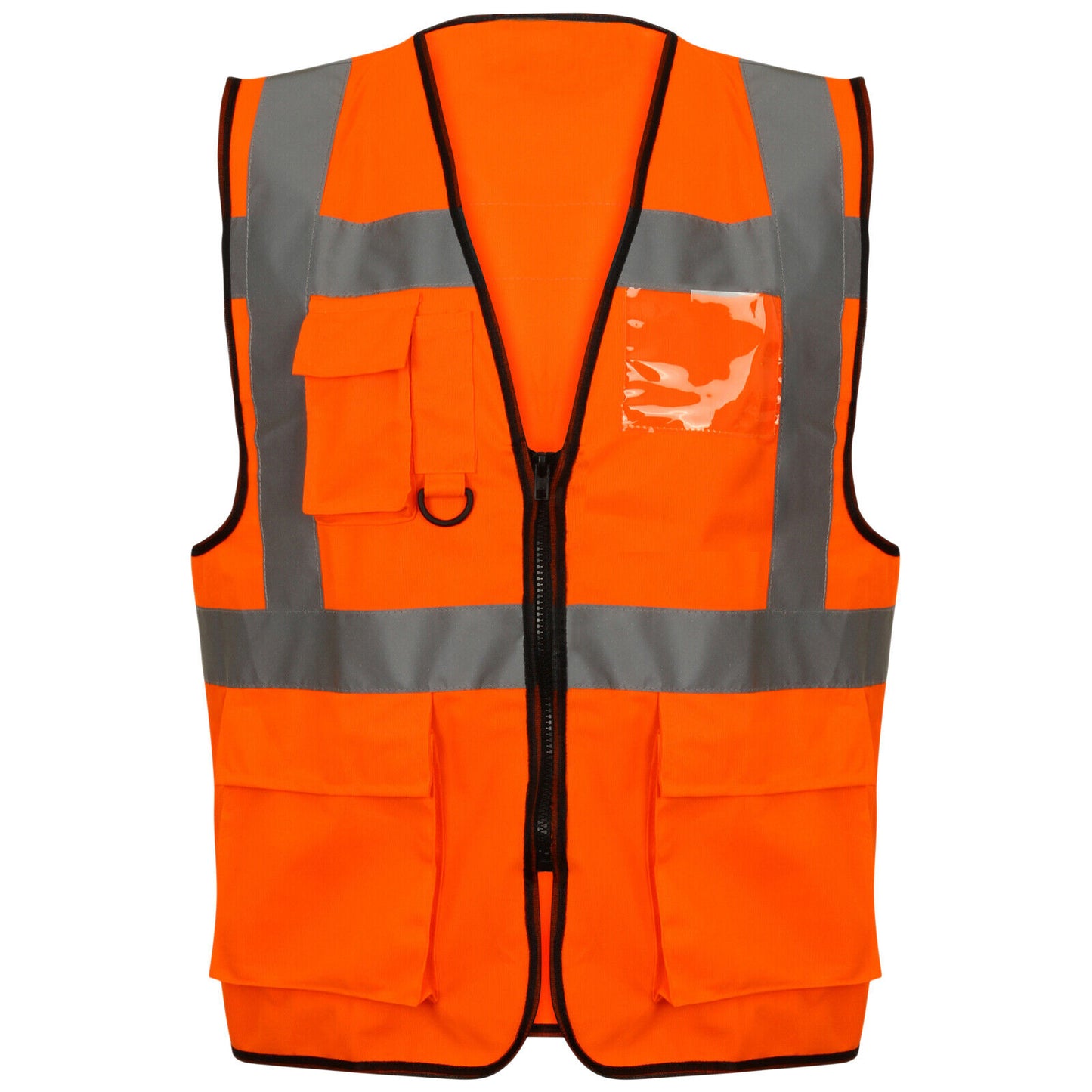 EXECUTIVE HI VIS VIZ VEST HIGH VISIBILITY WORK WAISTCOAT REFLECTIVE SAFETY TOP