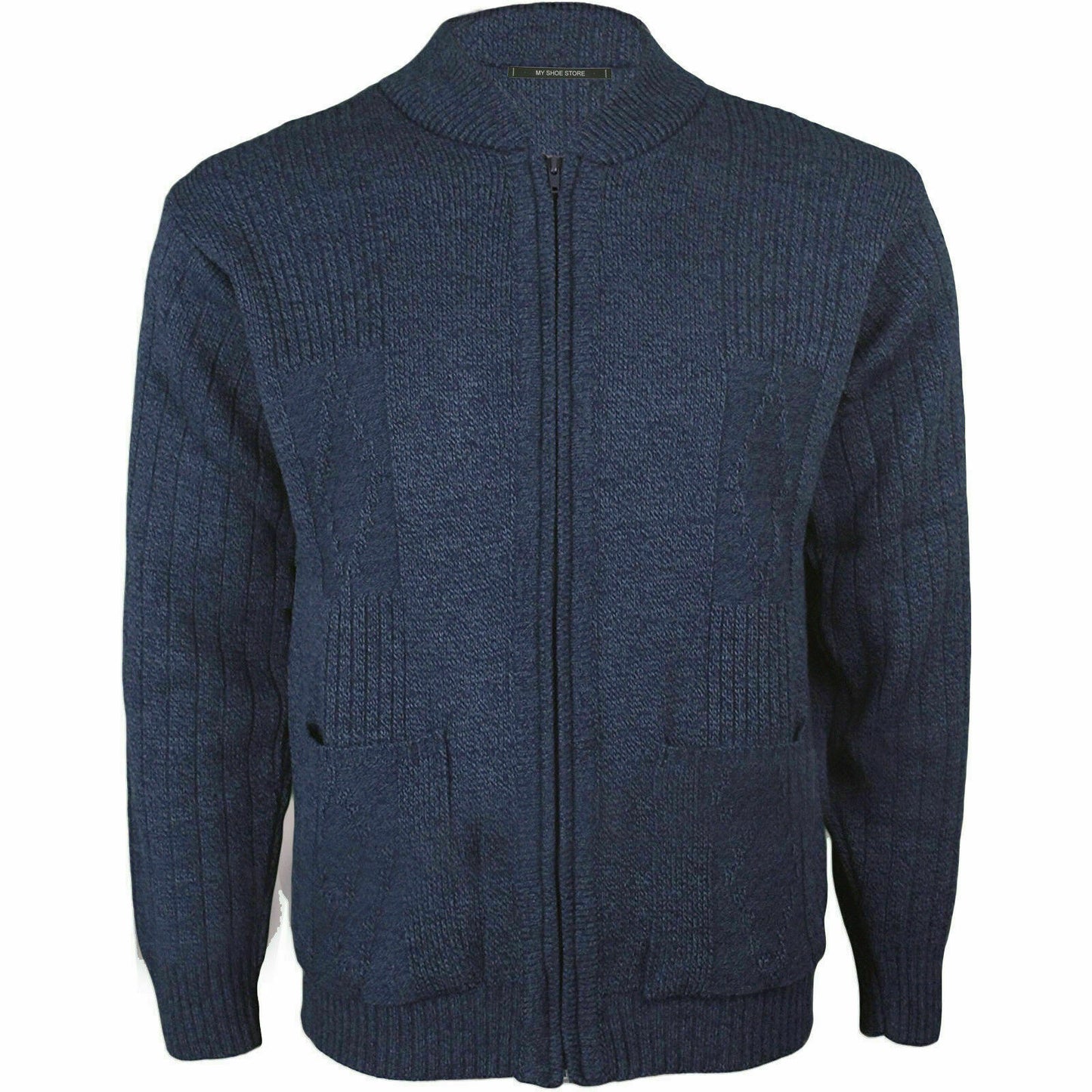 MENS CLASSIC CARDIGAN DESIGN ZIP THICK WARM SWEATER JUMPERS WINTER JUMPER