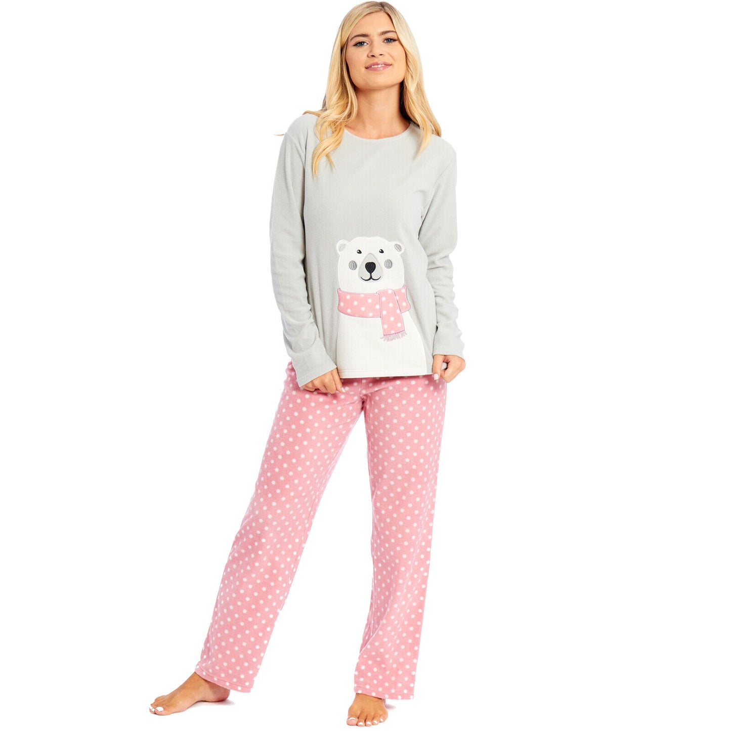 LADIES WOMENS DRESSING GOWN POLAR FLEECE ROBE WINTER PYJAMAS BATHROBE NIGHTWEAR PJS WARM COSY LOUNGE WEAR HOUSECOAT SLEEPWEAR