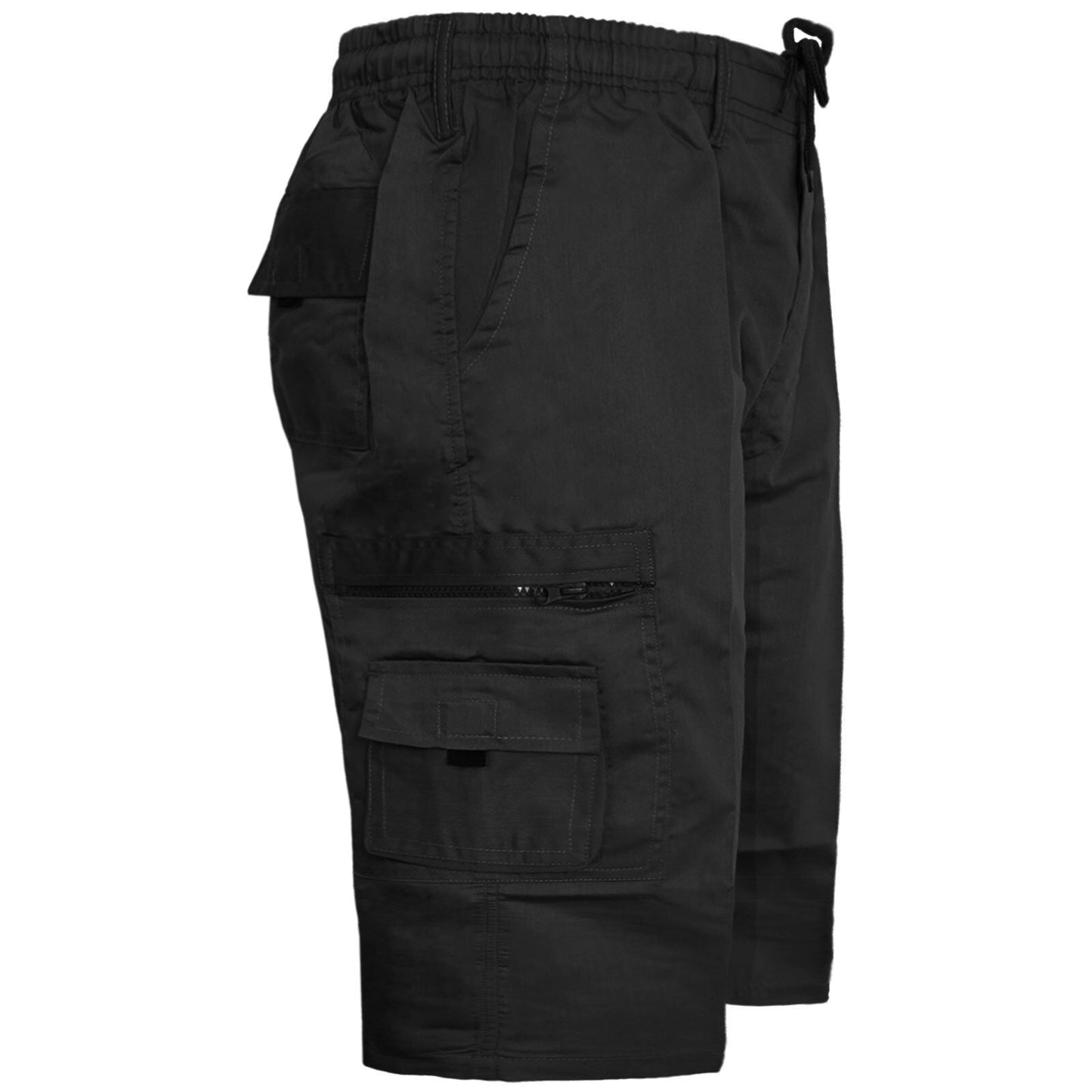 MENS PLAIN CARGO SHORTS QUICK DRY COMBAT CASUAL SUMMER BEACH WORKWEAR POLY COTTON MULTI POCKET LIGHTWEIGHT PANTS