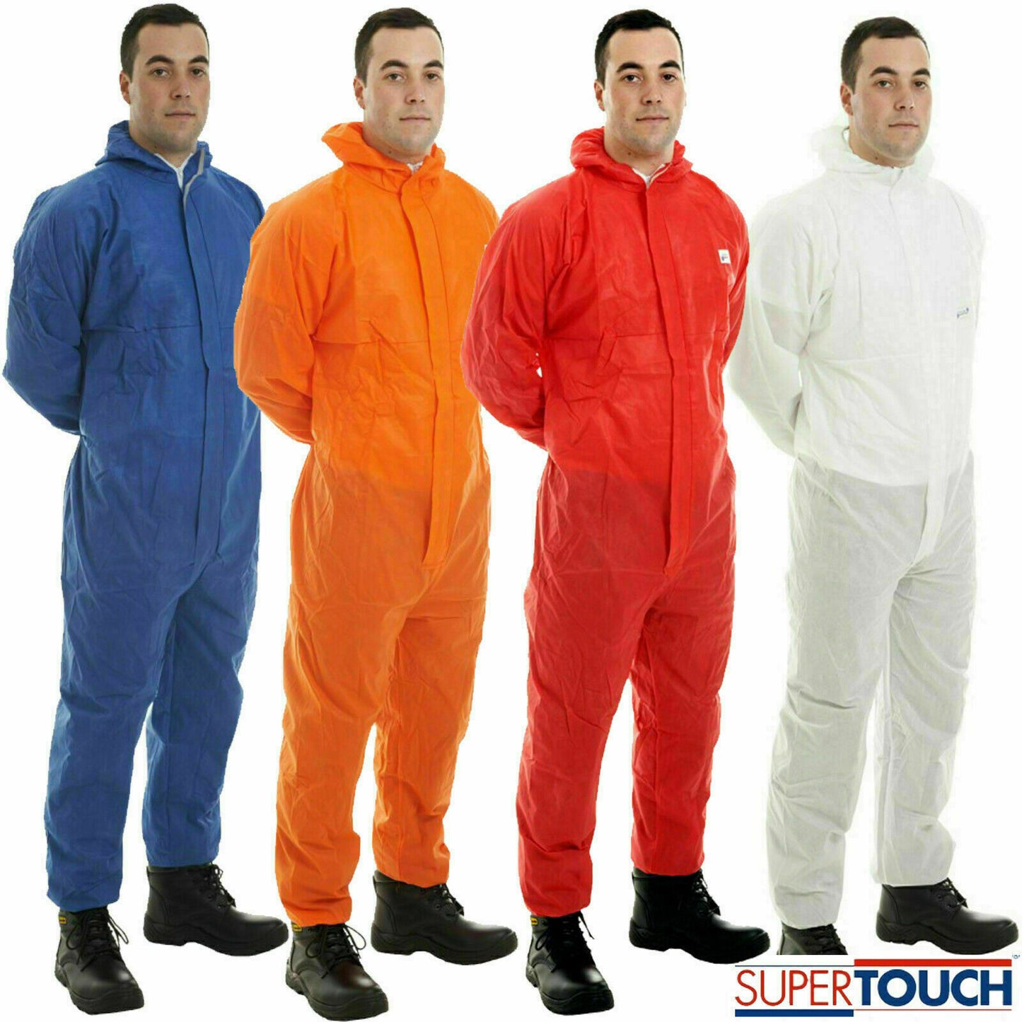 SUPERTEX SMS DISPOSABLE OVERALL SUIT HOOD PAINT SPRAYING COVERALL FOOD PROCESS